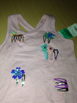 Pink t-shirt with colorful clips 23 months new Jumbo