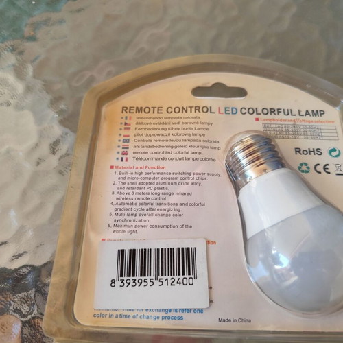 Led lamp with multiple colors and photorhythmic new