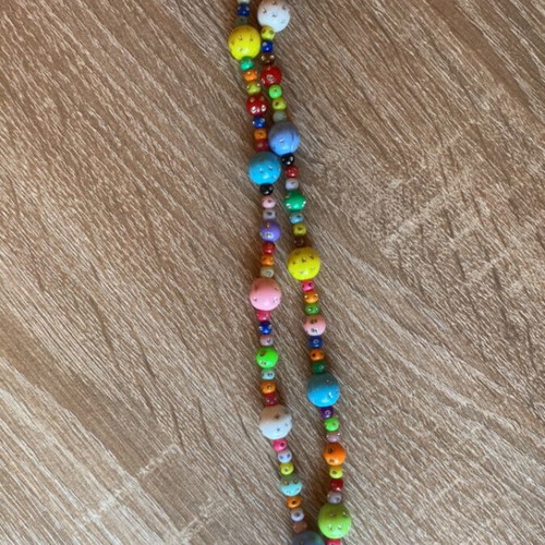 Decorative garland with beads handmade, 37 cm