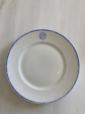 Jean Pouyat Limoges πορσελάνινο πιάτο φαγητού για Hotel d'Orient, 23 εκ.