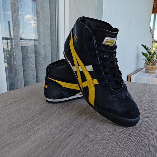 Puma Onitsuka Tiger Mexico Mid sneakers used, black yellow size 42.5