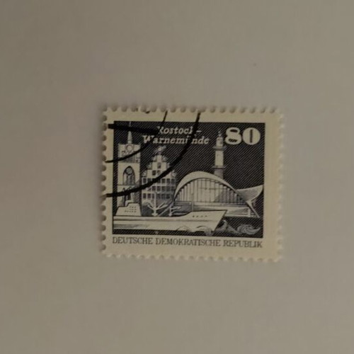DDR Rostock Warnemünde collectible stamp like new