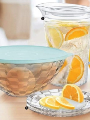 Tupperware Prism Set 4 Pieces Crystal Clear, New