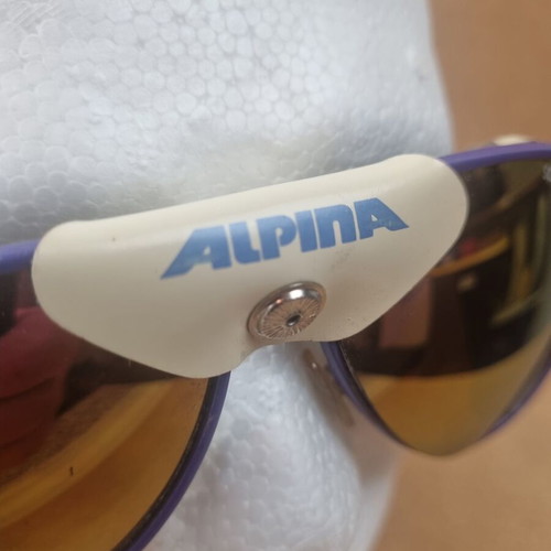 Alpina Spectravision ICE vintage sunglasses used, 1980s purple and white