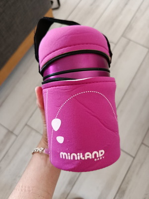 Miniland Baby Food Thermo 600ml like new, pink