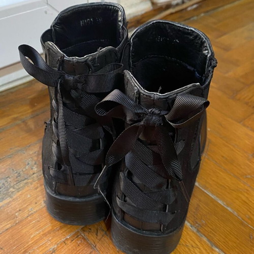 Bozikis Black Ankle Boots Used, Size 38