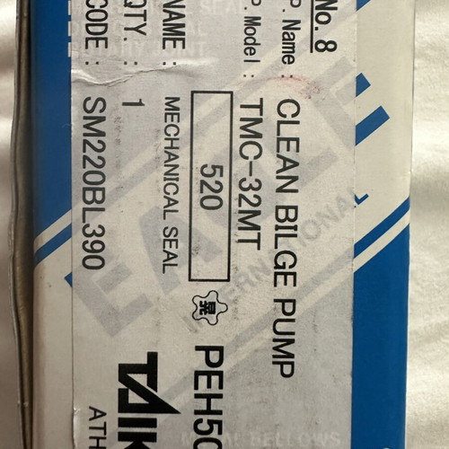 Taiko Kikai Mechanical Seal Part No. 520 new for marine pumps