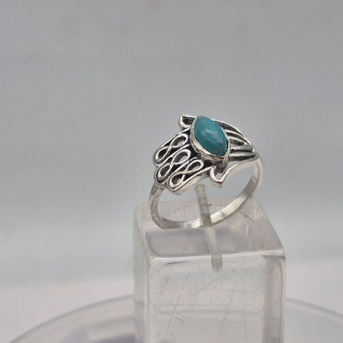 Turquoise Silver Plated Adjustable Ring new