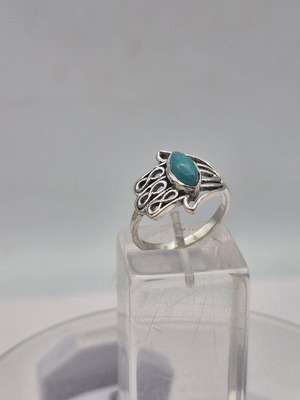 Turquoise Silver Plated Adjustable Ring new