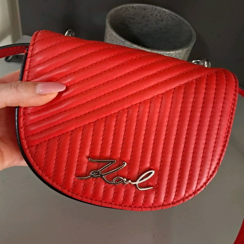 Karl Lagerfeld red crossbody bag brand new leather