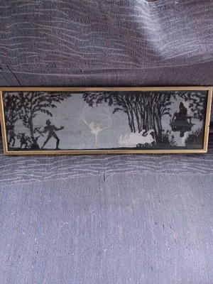 Handmade embroidered painting The Swan Lake used 18×55