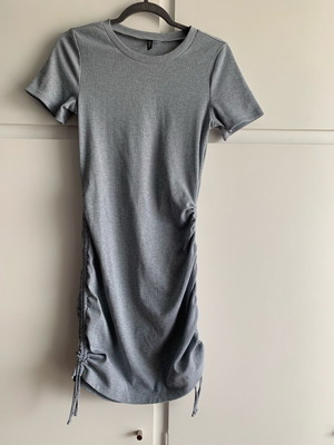 Φόρεμα H&M Divided γκρι ribbed mini bodycon σαν καινούργιο