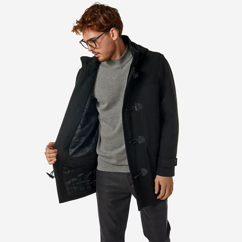 Sogo Montgomery Coat Black New Men's