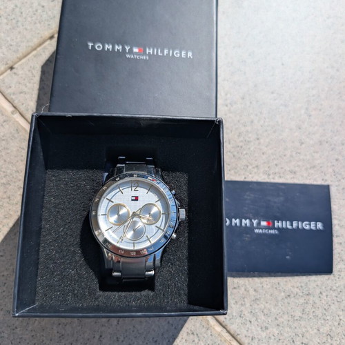 Tommy Hilfiger new watch, silver multifunction stainless steel