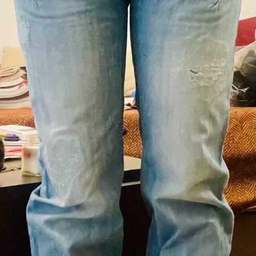 Pull & Bear women's jeans like new with colorful buttons, relaxed fit