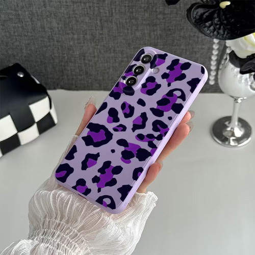 Samsung Galaxy A56 case new, purple with leopard pattern