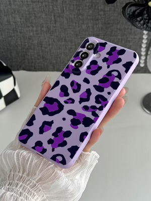 Samsung Galaxy A56 case new, purple with leopard pattern