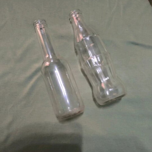 Glass decorative bottles for painting like new, set of two