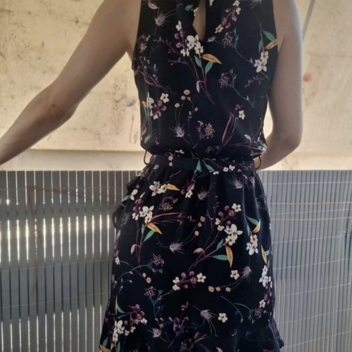 Floral mini dress with ruffles like new, Fly girl brand