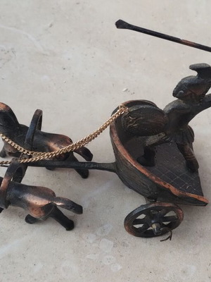 Bronze decoration Achilles in chariot used