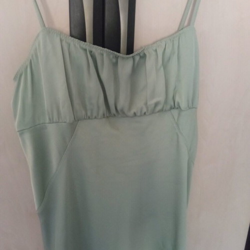 Zara satin green dress with straps like new, midi length