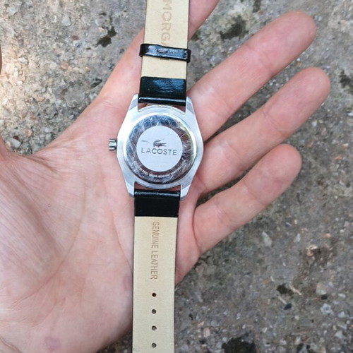 Lacoste wristwatch used, silver color, Miyota movement
