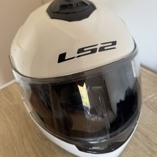 LS2 Strobe II motorcycle helmet, white, XXL 63–64 cm
