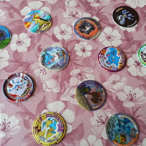 Pokémon collectible tags used, set of 74