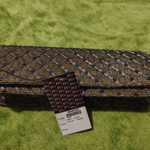 Evening bag new gold hand with chain