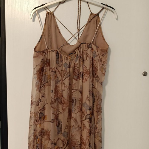 Motivi women's maxi dress, beige floral, lyocell