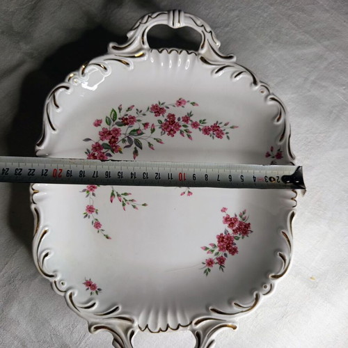 Square plate J&G Meakin England used, collectible porcelain MC 604