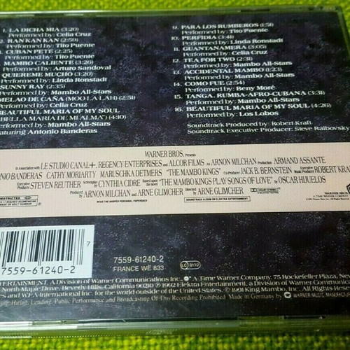 The Mambo Kings CD used, Latin soundtrack