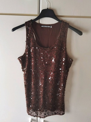 Women's blouse used, size S, brown