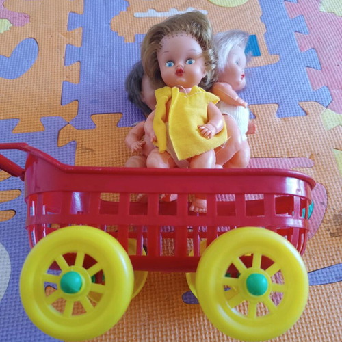 Vintage toys used, pack of 7 from 1975