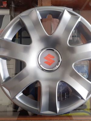 Τάσια τροχών 14'' Suzuki νέα, ασημί πλαστικά σετ 4 τεμαχίων