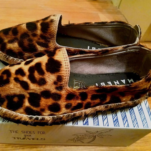 Manebi ballerinas size 37 leopard new