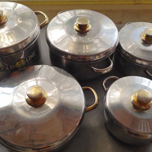 Stainless Steel 18/10 Pots Coldline Set Like New