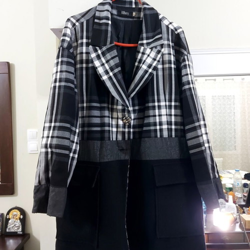 Checkered Jacket like new, size XXL, black