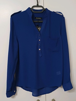 Lightweight women's chiffon blouse size S-M, new, blue