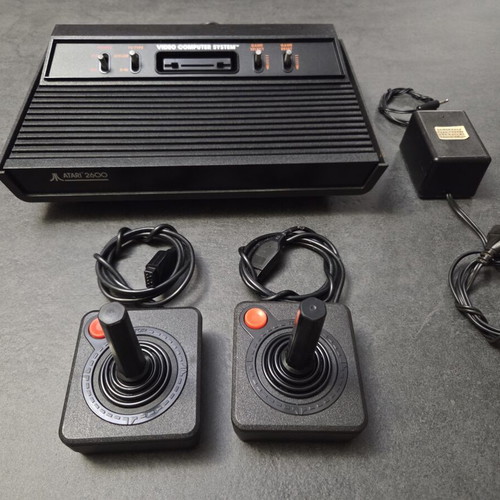 Atari 2600 VCS 'Vader' video game console used with two joysticks