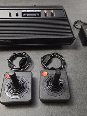 Atari 2600 VCS 'Vader' video game console used with two joysticks