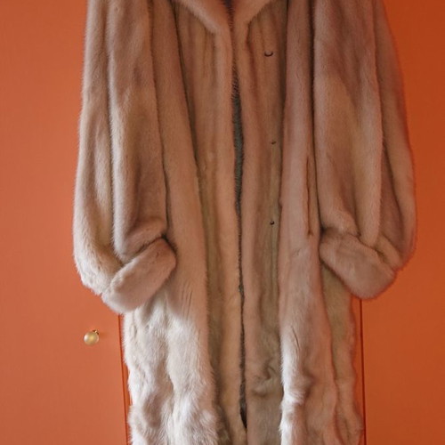 Silver Fox fur used, gray, size S