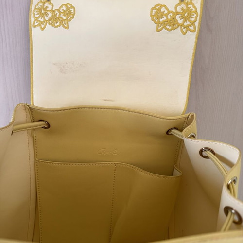 Axel Valentina backpack yellow with embroidered flap