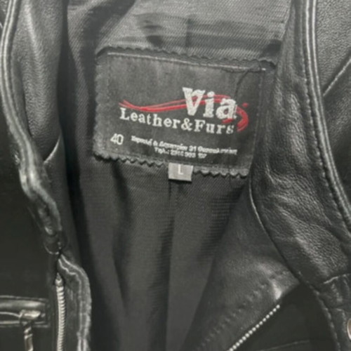 Leather jacket used, black, size L
