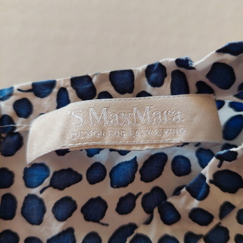 Max Mara sleeveless top blue and white XL