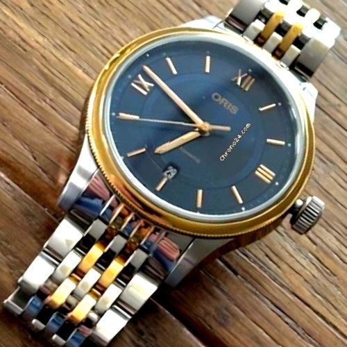 Oris Clasic Date 733-7719 Blue men's watch like new, automatic, sapphire crystal
