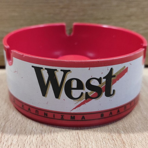 West Cigarettes Plastic Ashtray used, vintage advertising