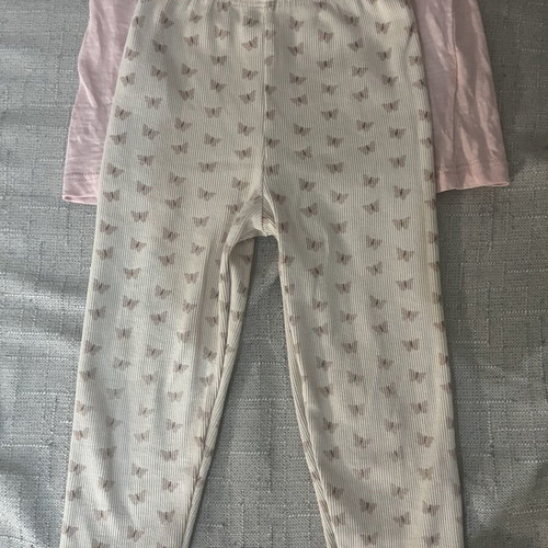 Evita cotton set size 5, like new, leggings and top beige pink