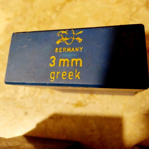 Engraving Stamp Set 3mm new, Greek English Numbers