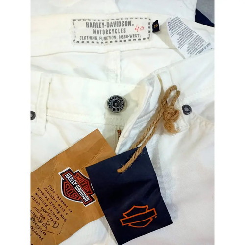 Harley Davidson Women's Gabardine Pants 28 New, White